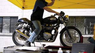 Triumph Thruxton on the dyno
