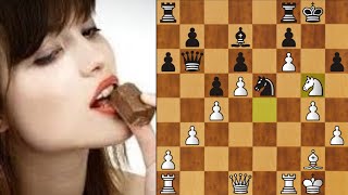 Шахматы жертва коня ну просто конфетка