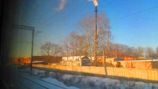 Поезд 29Н "Кузбасс" Кемерово-Москва 06.01.2015. Станция Ундол(город Лакинск) ГЖД