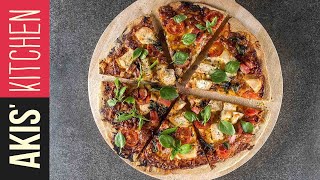BBQ chicken pizza | Akis Petretzikis Kitchen