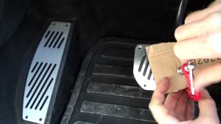 How to fit alloy foot pedal covers to Range Rover Sport