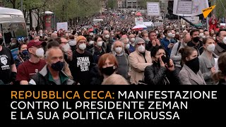 Repubblica Ceca: manifestazione contro il presidente Zeman e la sua politica filorussa