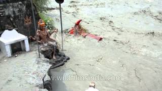 Submerged temples at the time of Uttarakhand flood
