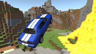 Гоша упал в МАЙНКРАФТ! Летаем на машинках! Игра про машины Beambg drive.