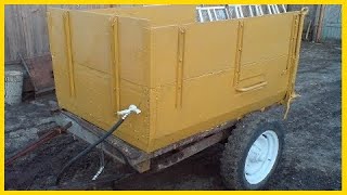 Кузов на телегу из кировского капота. Самоделки для минитрактора.
