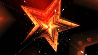 4K Orange Star Tunnel -  VJ Dance Party - Motion Background #AAVFX