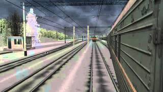 Мультиплеер OpenRails ч.1, Малахитовка 27.12.2013, поезд №0947,  ЧС2-699+12 почтовых вагонов