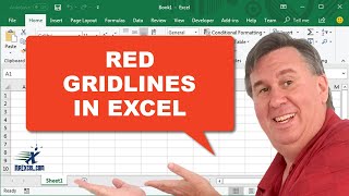 Red Gridlines In Excel - 2454
