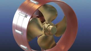 Принцип работы азимутального комплекса ASD (Azimuth thruster animation)