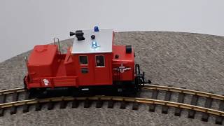 LGB Lehmann 22330 G Scale Train Model Fire Department Diesel Locomotive