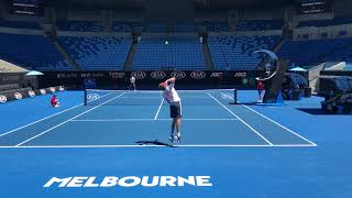 Alexander Zverev practice with Jason Kubler 2019 AO (HD)