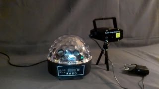 Обзор светомузыки (Crystal Magic Ball и Party Laser)
