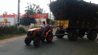 Kubota mini tractor 13ton trailer pulling