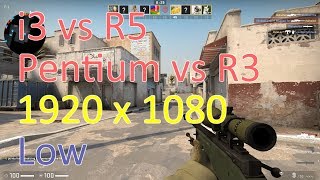 [1080p Low] CS:GO i3-8100 vs Ryzen 2400G vs Pentium G5400 vs Ryzen 2200G