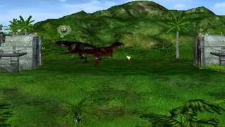 Jurassic Park Operation Genesis - DINOSAUR FIGHT - Carcharodontosaurus vs Allosaurus