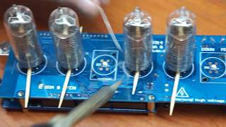 Tutorial - Soldering Nixie Tubes IN-14 (IN-8-2, IN-16, Z573) and Columns on to PCB NCS314 (NCT4XX)