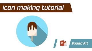 Make icon with PowerPoint (icecream)