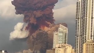 Момент мощнейшего взрыва в Бейруте попал на видео