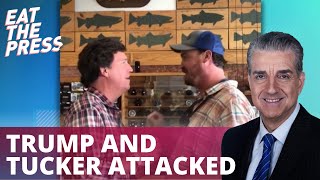 Trump Called 'War Criminal;' Tucker Carlson Confronted In Store