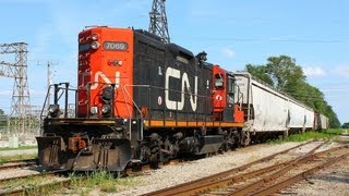 CN 514 GP9RM - Working Chatham Yard [HD]