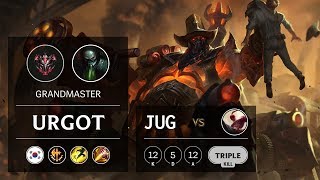 Urgot Jungle vs Lee Sin - KR Grandmaster Patch 9.8