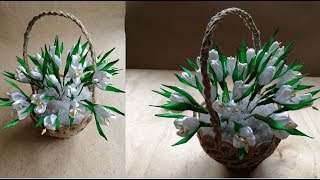 М.К. Корзинка из джутового шпагата.