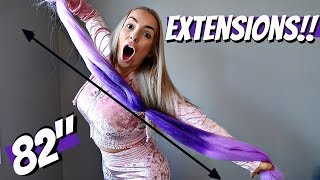 Putting IN My 82" HAIR EXTENSIONS!!!