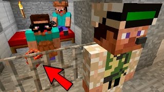 НУБЫ ПРОДУМАЛИ ПОБЕГ ИЗ ТЮРЬМЫ СНОВА В МАЙНКРАФТЕ НАС НЕ ЛОВИТ ОХРАНА! MINECRAFT NOOB