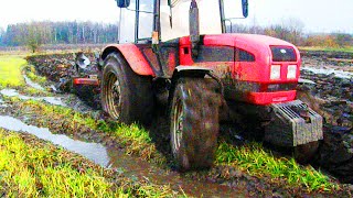 Belarus Mtz 952.3 ploughing in various conditions