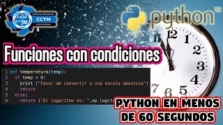 Ejemplo de función con una condición| ⏰Python en menos de 60 segundos | Shorts | ¡Muy fácil!