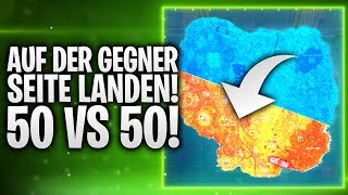AUF DER GEGNER SEITE LANDEN! 50 VS 50! ? | Fortnite: Battle Royale