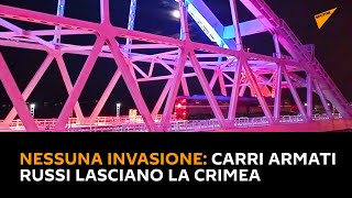 Nessuna invasione: carri armati russi lasciano la #Crimea