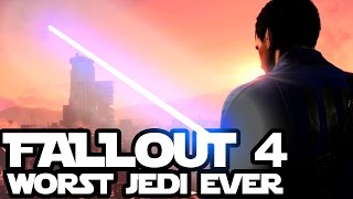 FALLOUT JEDI APPRENTICE (Fallout 4 Lightsaber Mod Gameplay)