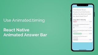 Use Animated.timing in React Native (React Native Animated Answer Bar - Part 6/7)