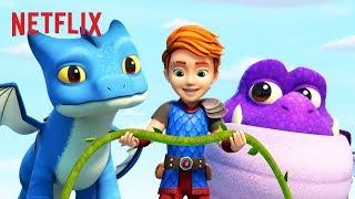 Dak, Winger & Burple Land in Trouble! ? Dragons: Rescue Riders | Netflix Jr