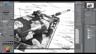 タンクType 90 speedpaint | Манга [Clip Studio Paint]