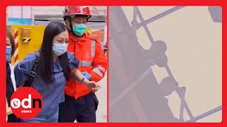 TRAPPED on the Roof: Hundreds Flee Hong Kong Tower Blaze