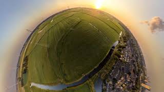 Tiny planet video drone photos Animation