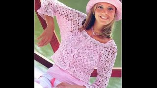 Квадратный мотив крючком для жакета.Square motif crochet