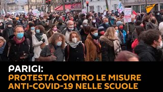 #Parigi: protesta contro le misure anti-COVID-19 nelle scuole