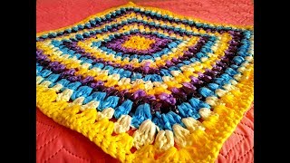 Необычное применение пакетов для мусора.Красочный  Коврик крючком