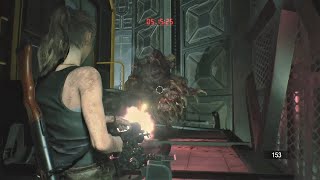 Resident Evil 2 remake, прохождение, финал - Клер (битва с боссом, перезапуск) #9