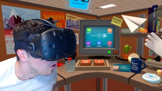 TRABAJO EN UNA OFICINA!! Job Simulator (HTC VIVE VR)