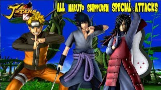 J-Stars Victory VS - All Naruto Shippuden Special & Victory Burst Attacks (Naruto, Sasuke, Madara)