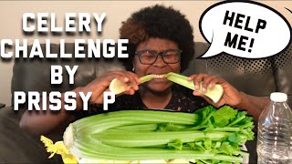 EXTREME CELERY CHALLENGE | PRISSY P CHALLENGED ME | ASMR Crunch