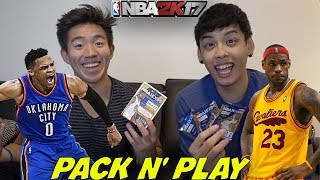 IN REAL LIFE PACK N' PLAY! KING JAMES, DURANT, KOBE, & MORE! NBA 2K17!