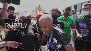Venezuela: Olympic champion Rojas comes home to hero"s welcome after Tokyo gold