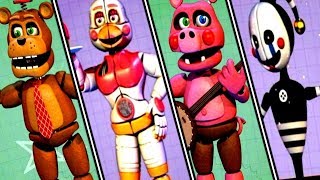 All FNAF Pizzeria Simulator Characters Sing The FNAF Song