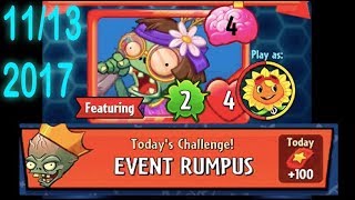 Plants vs Zombies Heroes - Daily Challenge 11/13/2017 (November 13th): Vs. Sneezing Zombie