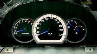 Пересвет приборки Chevrolet Lacetti: белые шкалы, синие стрелки